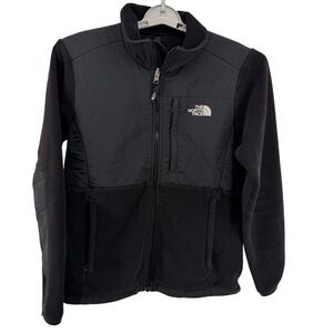 The North Face Denali Fleece Jacket Womens Medium Black Full Zip - Flaws